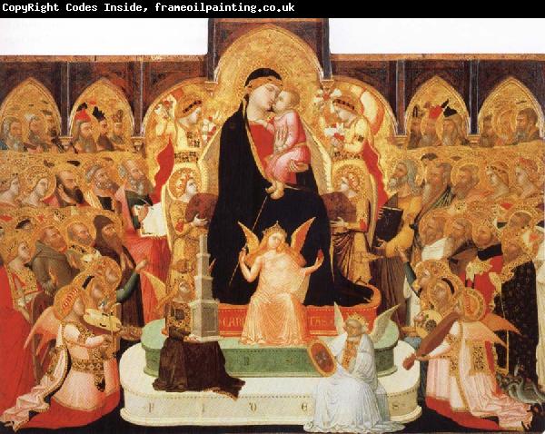 Ambrogio Lorenzetti Madonna with Angels and Saint